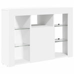 Corner LED TV Cabinet 100x40x68cm White Engineered Wood