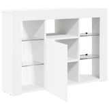 Corner LED TV Cabinet 100x40x68cm White Engineered Wood