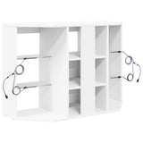 Corner LED TV Cabinet 100x40x68cm White Engineered Wood