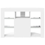 Corner LED TV Cabinet 100x40x68cm White Engineered Wood