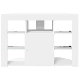 Corner LED TV Cabinet White 100x40x68cm Engineered Wood - Low Angle