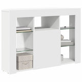 Corner LED TV Cabinet 100x40x68cm White Engineered Wood