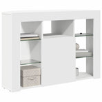 Corner LED TV Cabinet 100x40x68cm White Engineered Wood