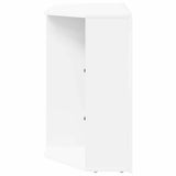 Corner LED TV Cabinet 100x40x68cm White Engineered Wood