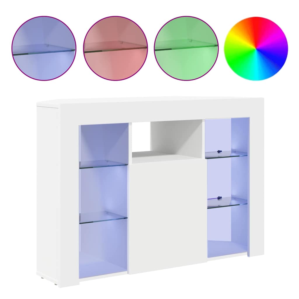 Corner LED TV Cabinet White 100x40x68cm Engineered Wood