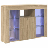 Corner LED TV Cabinet Sonoma Oak 100x40x68cm Engineered Wood - Front View