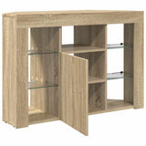 Corner LED TV Cabinet Sonoma Oak 100x40x68cm Engineered Wood