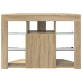 Corner LED TV Cabinet Sonoma Oak 100x40x68cm Engineered Wood - Close-Up Angle
