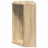 Corner LED TV Cabinet Sonoma Oak 100x40x68cm Engineered Wood - Low Angle