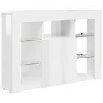 Corner LED TV Cabinet 100x40x68cm High gloss White
