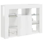 Corner LED TV Cabinet 100x40x68cm High gloss White