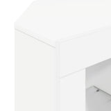 Corner LED TV Cabinet 100 x 40 x 50 cm White Engineered Wood - Extra Image