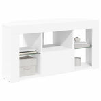 Corner LED TV Cabinet 100 x 40 x 50 cm White Engineered Wood, image 3