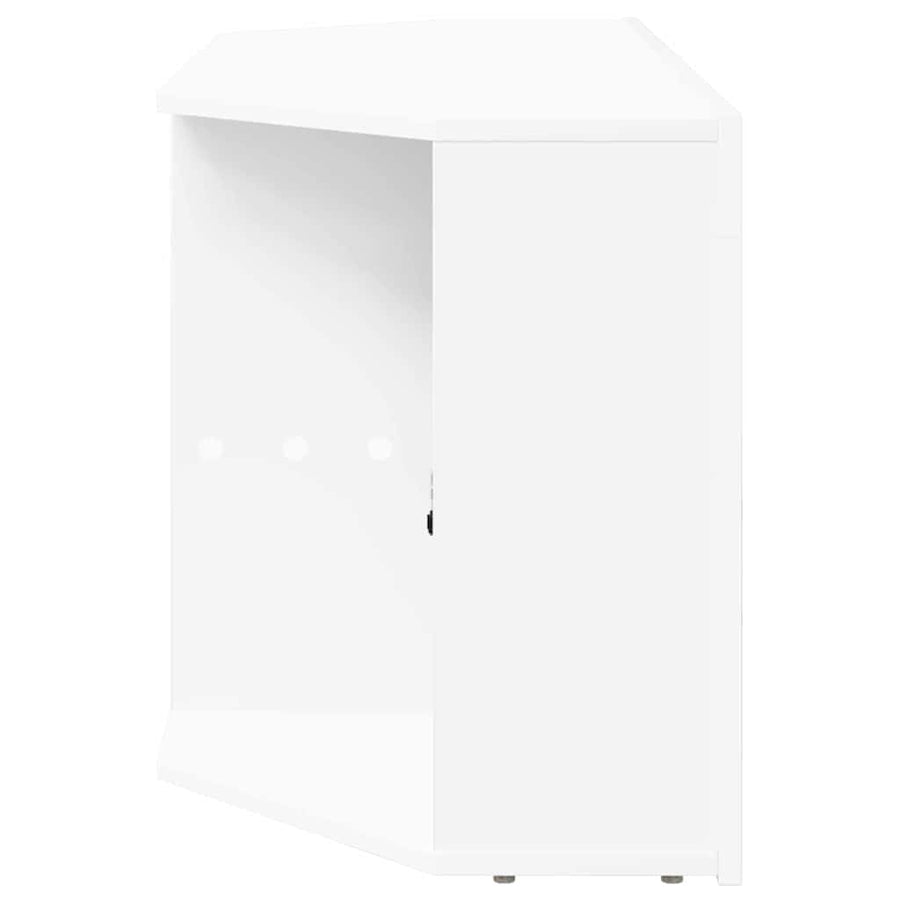 Corner LED TV Cabinet 100 x 40 x 50 cm White Engineered Wood, image 9