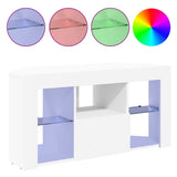 Corner LED TV Cabinet 100 x 40 x 50 cm White Engineered Wood