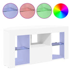 Corner LED TV Cabinet 100 x 40 x 50 cm White Engineered Wood, image 4