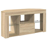 Corner LED TV Cabinet Wall-mounted Sonoma Oak 100 x 40 x 50 cm - 45-Degree Angle