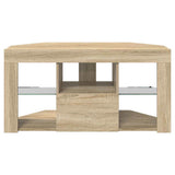 Corner LED TV Cabinet Wall-mounted Sonoma Oak 100 x 40 x 50 cm - Close-Up Angle