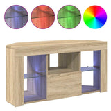 Corner LED TV Cabinet 100 x 40 x 50 cm Sonoma Oak - Top-Down View