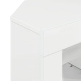 Corner LED TV Cabinet High gloss White 100 x 40 x 50 cm - Extra Image