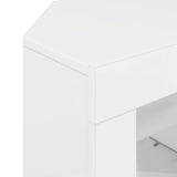 Corner LED TV Cabinet High gloss White 100 x 40 x 50 cm