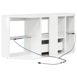 Corner LED TV Cabinet High gloss White 100 x 40 x 50 cm