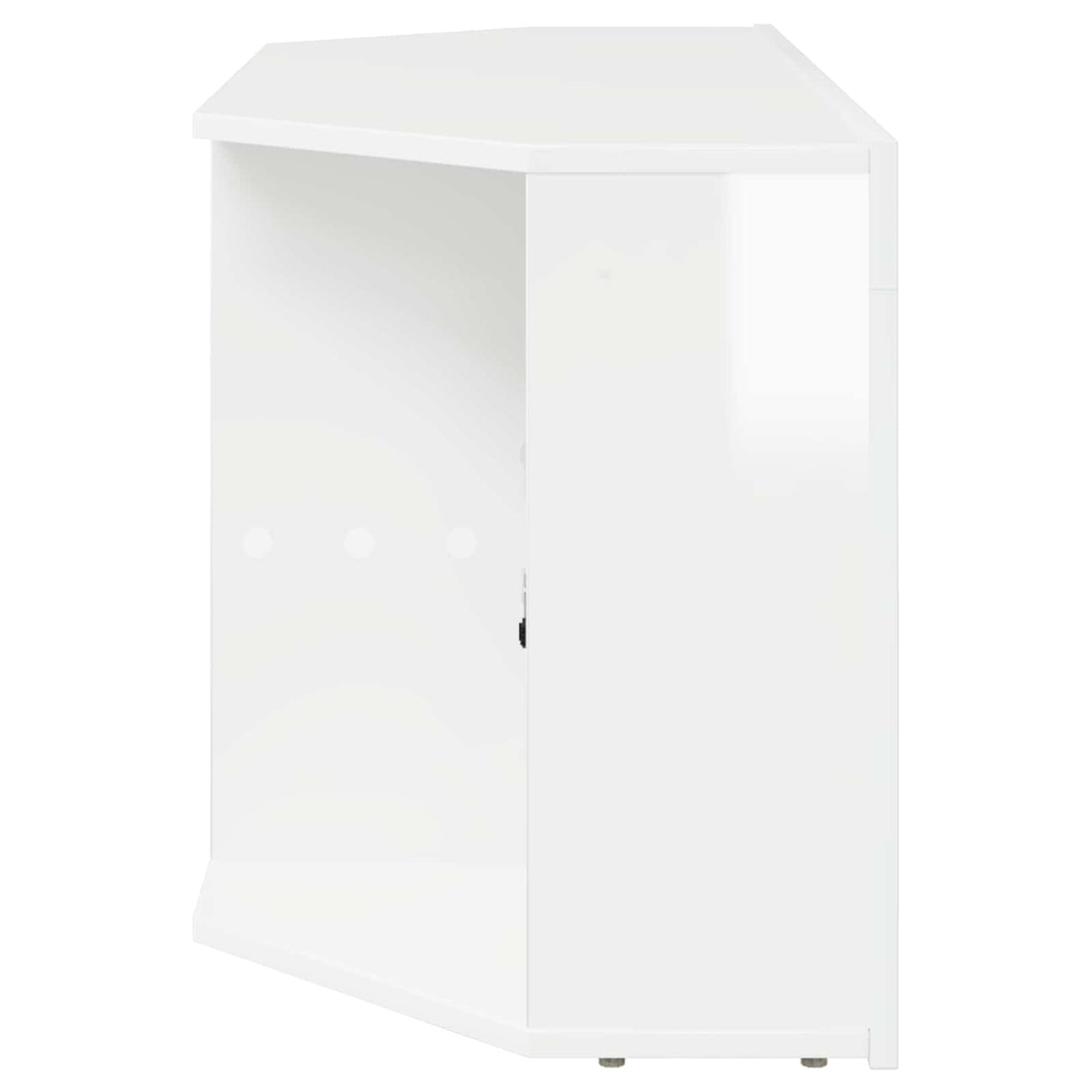 Corner LED TV Cabinet High gloss White 100 x 40 x 50 cm