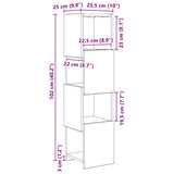 Corner Cabinet Sonoma Oak 25,5x25x102cm Engineered Wood