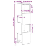 Corner Cabinet Artisan Oak 25,5x25x102cm Engineered Wood - Extra Image