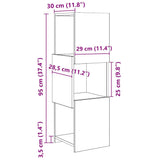 Corner Cabinet Sonoma Oak 30,5x30x95cm Engineered Wood