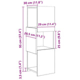 Corner Cabinet Sonoma Oak 30,5x30x95cm Engineered Wood - Extra Image