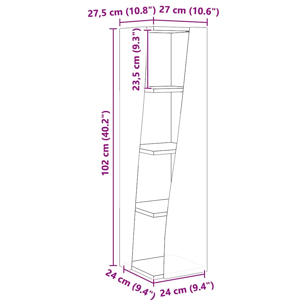 Corner Cabinet 27,5x27x102cm Engineered Wood
