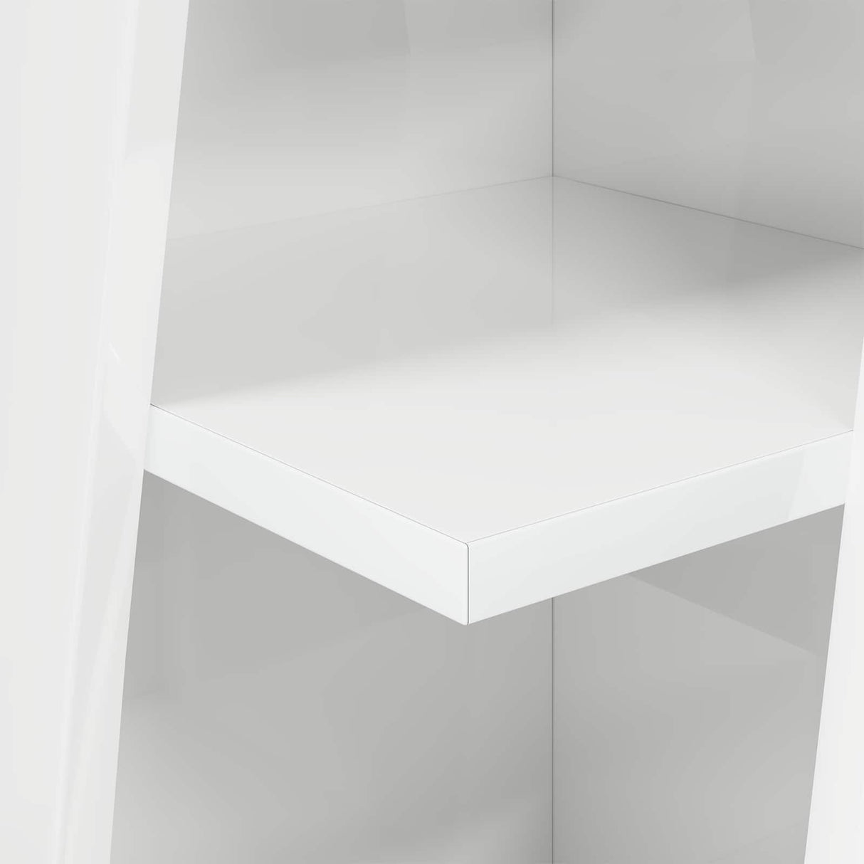 Corner Cabinet High Gloss White 27,5x27x102cm Engineered Wood