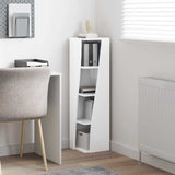 Corner Cabinet High Gloss White 27,5x27x102cm Engineered Wood - Top-Down View