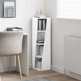 Corner Cabinet High Gloss White 27,5x27x102cm Engineered Wood - Top-Down View