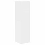 Corner Cabinet High Gloss White 27,5x27x102cm Engineered Wood - Close-Up Angle