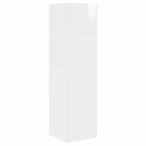 Corner Cabinet High Gloss White 27,5x27x102cm Engineered Wood