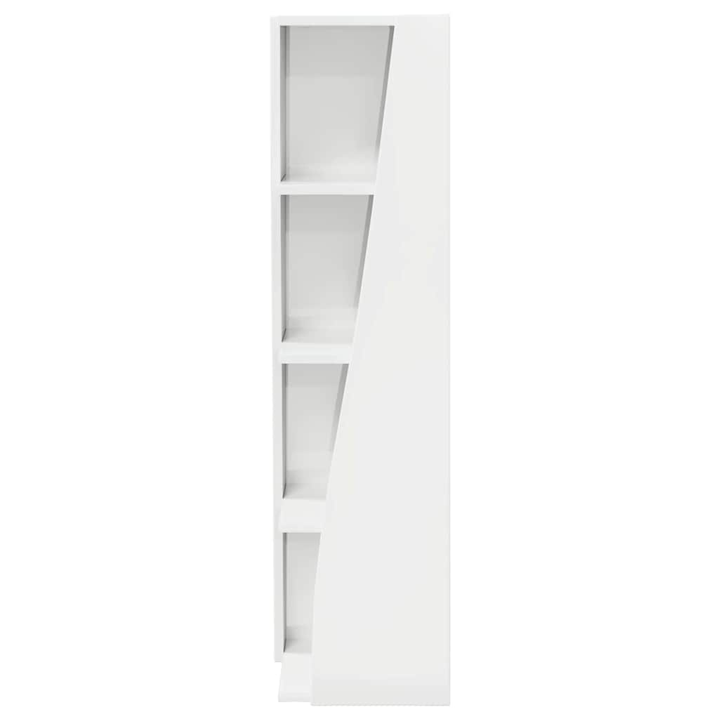 Corner Cabinet High Gloss White 27,5x27x102cm Engineered Wood