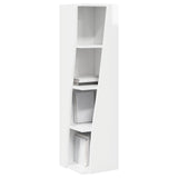 Corner Cabinet High Gloss White 27,5x27x102cm Engineered Wood - Side View