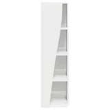 Corner Cabinet High Gloss White 27,5x27x102cm Engineered Wood - Rear View