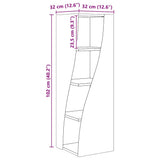 Corner Cabinet Sonoma Oak 32x32x102cm Engineered Wood - Extra Image