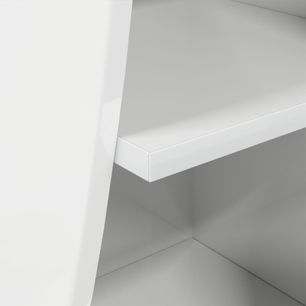 Corner Cabinet High Gloss White 32x32x102cm Engineered Wood