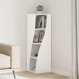Corner Cabinet High Gloss White 32x32x102cm Engineered Wood