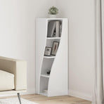 Corner Cabinet 32x32x102cm Engineered Wood High Gloss White