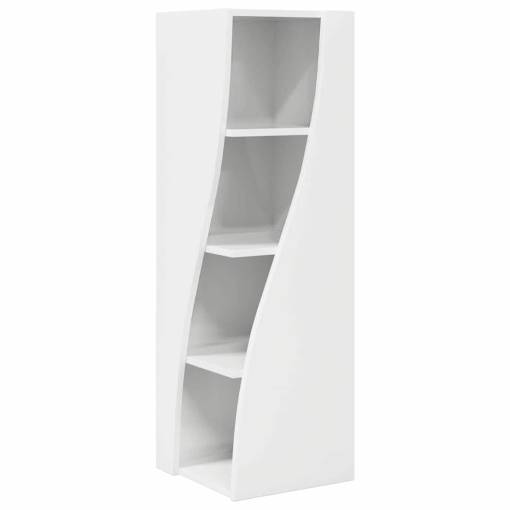 Corner Cabinet High Gloss White 32x32x102cm Engineered Wood