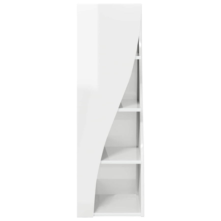 Corner Cabinet 32x32x102cm Engineered Wood High Gloss White