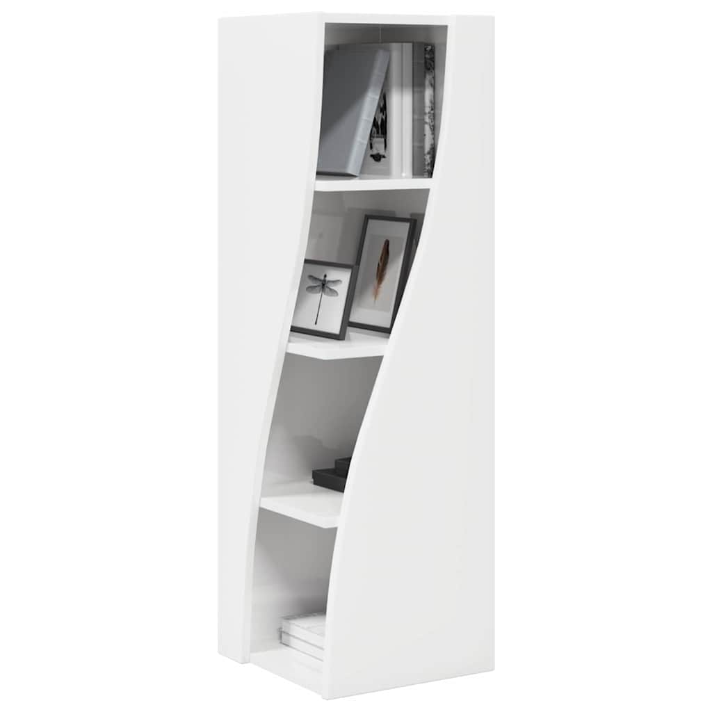 Corner Cabinet High Gloss White 32x32x102cm Engineered Wood