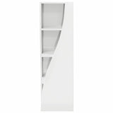 Corner Cabinet High Gloss White 32x32x102cm Engineered Wood - Rear View