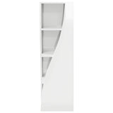 Corner Cabinet High Gloss White 32x32x102cm Engineered Wood - Rear View