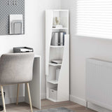 Corner Cabinet High Gloss White 27,5x27x140cm Engineered Wood - Top-Down View